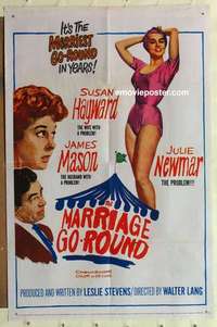 s771 MARRIAGE-GO-ROUND one-sheet movie poster '60 Susan Hayward, Newmar
