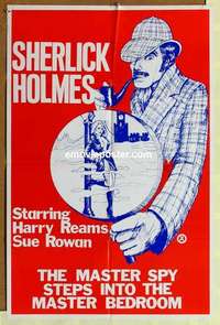 s409 SHERLICK HOLMES one-sheet movie poster '76 detective sex, Harry Reems