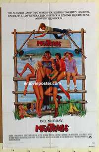 s758 MEATBALLS one-sheet movie poster '79 Bill Murray, Ivan Reitman