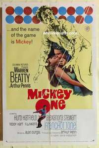 s752 MICKEY ONE one-sheet movie poster '65 Warren Beatty, Hurd Hatfield