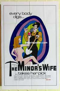 s747 MINOR'S WIFE one-sheet movie poster '72 Dick Beltran sexy art!