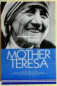 s723 MOTHER TERESA one-sheet movie poster '86 religious nun documentary!