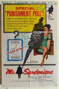 s719 MR SARDONICUS one-sheet movie poster '61 William Castle horror!