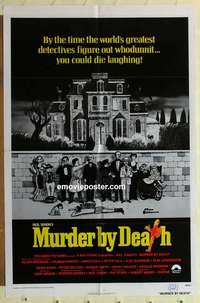 s710 MURDER BY DEATH international style one-sheet movie poster '76 Peter Falk, Guinness