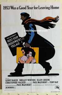 s675 NEXT STOP GREENWICH VILLAGE one-sheet movie poster '76 Lenny Baker