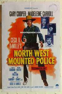 s664 NORTH WEST MOUNTED POLICE one-sheet movie poster R58 Cecil B DeMille