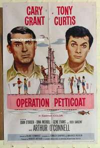 s627 OPERATION PETTICOAT one-sheet movie poster '59 Cary Grant, Curtis