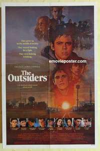 s619 OUTSIDERS one-sheet movie poster '82 Francis Ford Coppola, Dillon