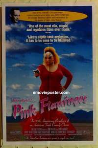 s579 PINK FLAMINGOS one-sheet movie poster R97 John Waters, Divine!