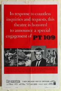 s541 PT 109 one-sheet movie poster R63 Cliff Robertson as J.F.K.