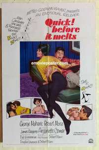 s534 QUICK BEFORE IT MELTS one-sheet movie poster '65 Maharis, sexy Comer!