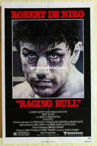 s531 RAGING BULL one-sheet movie poster '80 Robert De Niro, Martin Scorsese
