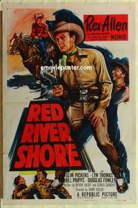 s519 RED RIVER SHORE one-sheet movie poster '53 Rex Allen, Slim Pickens
