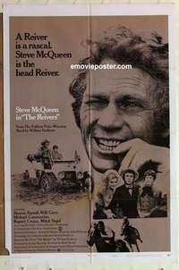 s516 REIVERS style B one-sheet movie poster '70 Steve McQueen is the head!