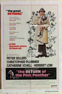 s507 RETURN OF THE PINK PANTHER style B one-sheet movie poster '75 Sellers