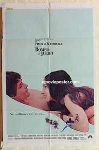 s475 ROMEO & JULIET one-sheet movie poster '69 Franco Zeffirelli