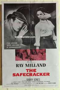 s460 SAFECRACKER one-sheet movie poster '58 Ray Milland, Barry Jones