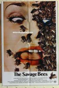 s453 SAVAGE BEES one-sheet movie poster '76 terrifying horror image!