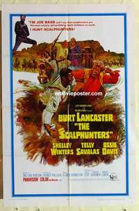 s448 SCALPHUNTERS one-sheet movie poster '68 Burt Lancaster, Ossie Davis