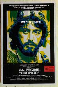 s429 SERPICO international style one-sheet movie poster '74 Al Pacino crime classic!