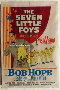 s426 SEVEN LITTLE FOYS one-sheet movie poster '55 Bob Hope with 7 kids!