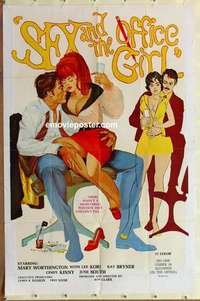 s425 SEX & THE OFFICE GIRL one-sheet movie poster '72 workplace sex!