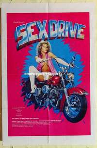 s423 SEX DRIVE one-sheet movie poster '85 sexy girl on motorcycle!
