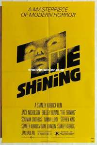s406 SHINING one-sheet movie poster '80 Jack Nicholson, Stanley Kubrick
