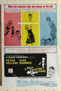 s401 SHOT IN THE DARK one-sheet movie poster '64 Peter Sellers, Edwards