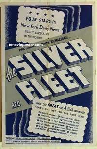 s398 SILVER FLEET one-sheet movie poster '45 Michael Powell & Pressburger!