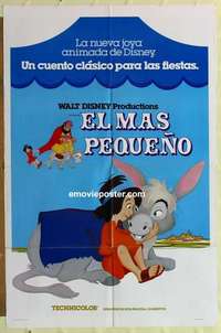s382 SMALL ONE Spanish/U.S. one-sheet movie poster '78 Walt Disney, Don Bluth, cartoon