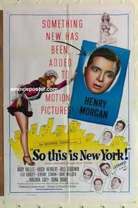 s376 SO THIS IS NEW YORK one-sheet movie poster '48 Henry Morgan, Vallee