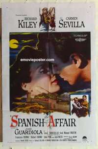 s357 SPANISH AFFAIR one-sheet movie poster '57 Richard Kiley, Don Siegel