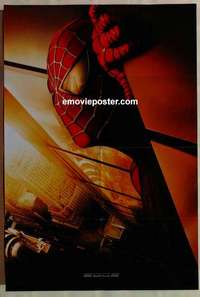 s352 SPIDER-MAN Spanish/U.S. DS teaser one-sheet movie poster '02 Tobey Maguire