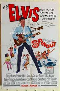 s350 SPINOUT one-sheet movie poster '66 Elvis Presley, rock 'n' roll!