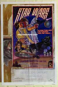 s333 STAR WARS NSS style D 1sh 1978 George Lucas classic, circus poster art by Struzan & White!