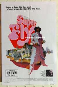s294 SUPER FLY one-sheet movie poster '72 classic blaxploitation!