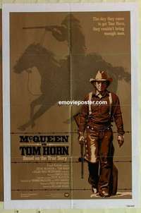 s205 TOM HORN international style one-sheet movie poster '80 McQueen, cool different image!