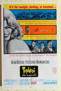 s198 TOPKAPI one-sheet movie poster '64 Melina Mercouri, Ustinov, Schell