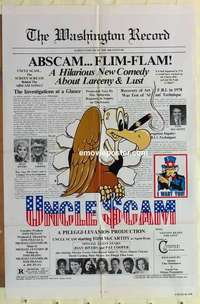 s159 UNCLE SCAM one-sheet movie poster '81 politics, Abscam revealed!