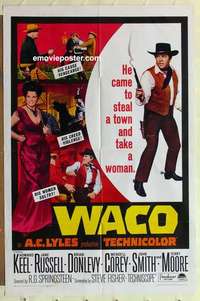 s125 WACO one-sheet movie poster '66 Howard Keel, Jane Russell