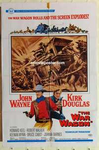 s112 WAR WAGON one-sheet movie poster '67 John Wayne, Kirk Douglas