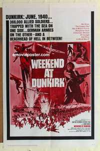 s101 WEEKEND AT DUNKIRK one-sheet movie poster '65 Jean-Paul Belmondo