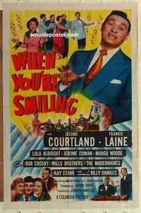 s085 WHEN YOU'RE SMILING one-sheet movie poster '50 Frankie Laine