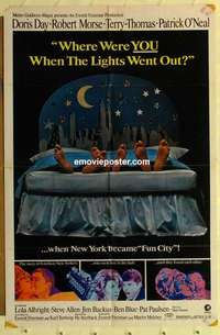 s076 WHERE WERE YOU WHEN THE LIGHTS WENT OUT one-sheet movie poster '68