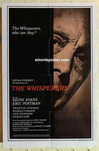 s075 WHISPERERS one-sheet movie poster '67 Evans, Portman