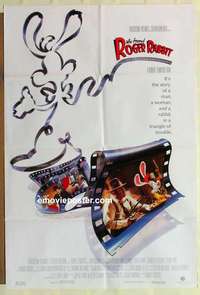 s070 WHO FRAMED ROGER RABBIT international style one-sheet movie poster '88 Robert Zemeckis