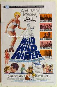 s058 WILD WILD WINTER one-sheet movie poster '66 rock 'n' roll