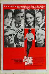 s043 WITHOUT APPARENT MOTIVE one-sheet movie poster '72 Trintignant