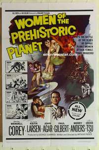 s037 WOMEN OF THE PREHISTORIC PLANET one-sheet movie poster '66 sexy!
